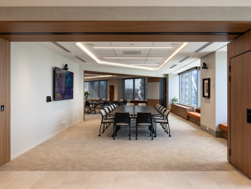 The Law Association Operable Walls open extending the meeting space