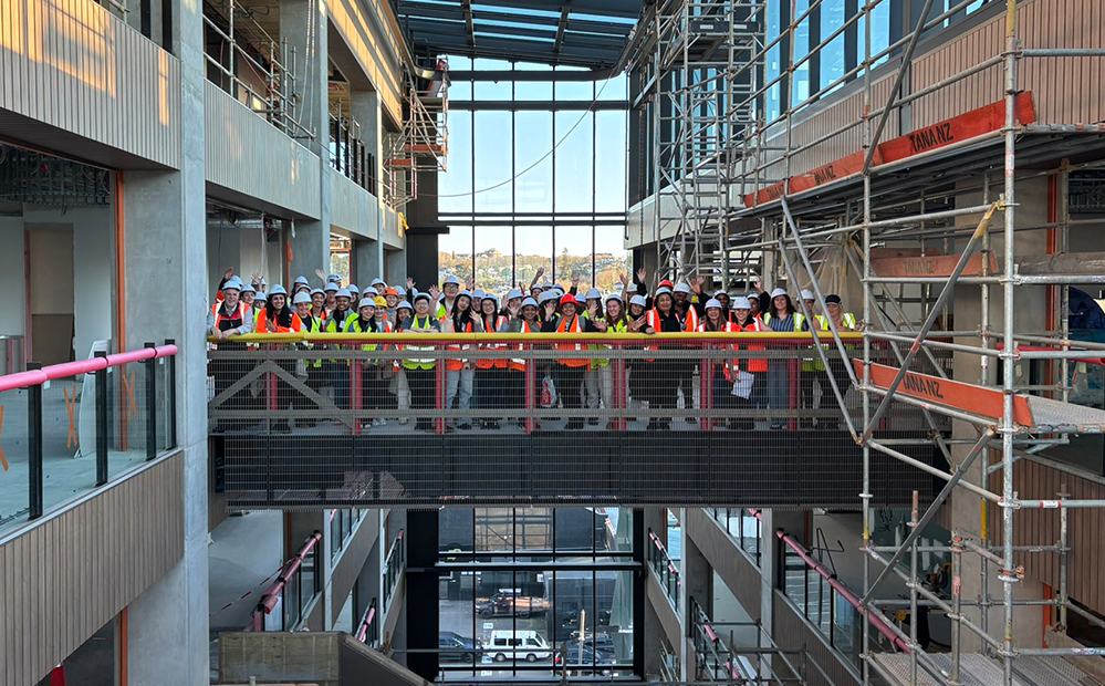 National Association of Women in Construction NZ (NAWIC) site tour through 30 Daldy Street 
